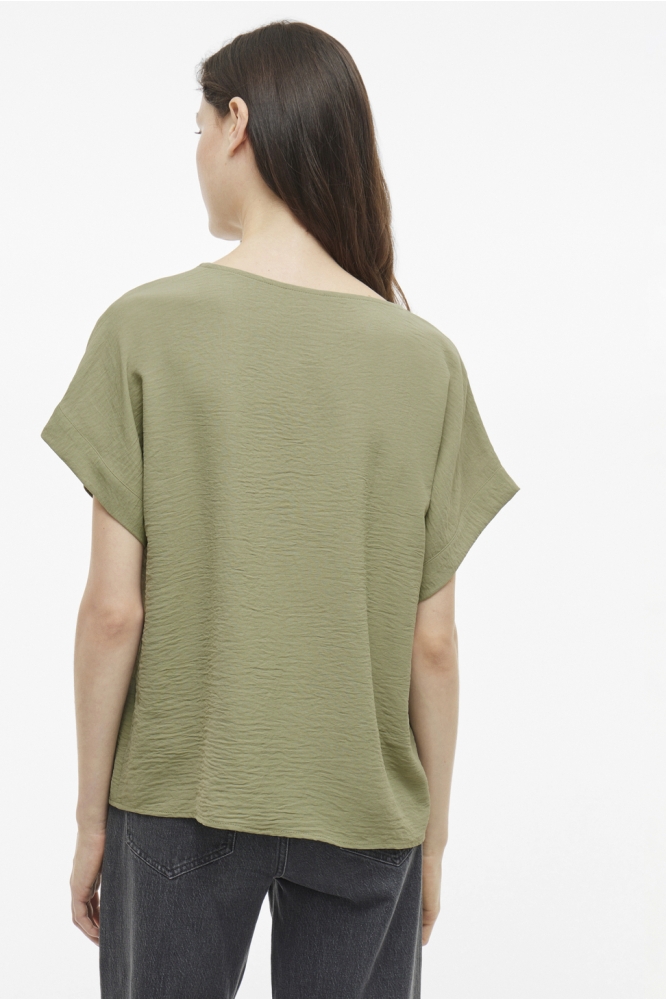 VIJOSA S/S TOP - NOOS 14101663 OIL GREEN